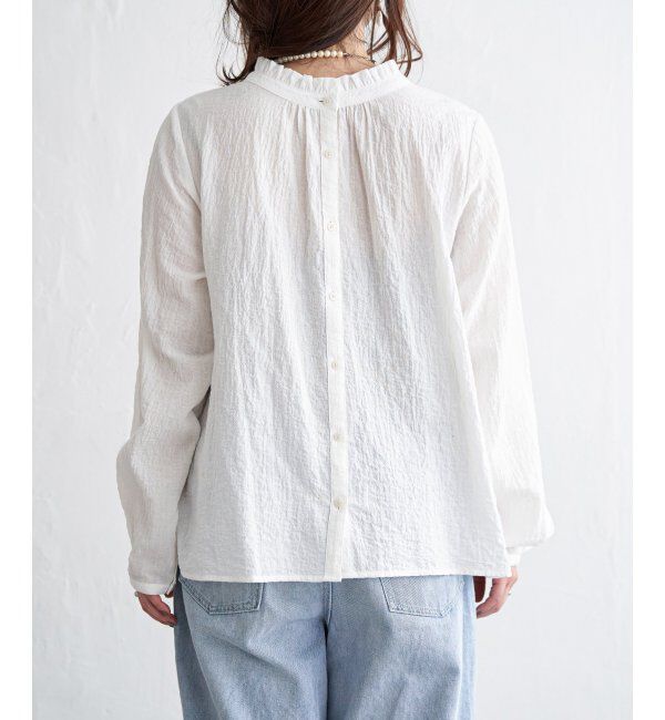 Lbc with Life「オーガニックコットン襟フリル2WAYブラウス」|シャツ・ブラウス|