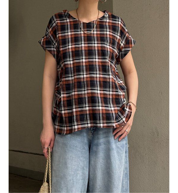 Lbc with Life「コットンPU袖ロールアップブラウス」|シャツ・ブラウス|