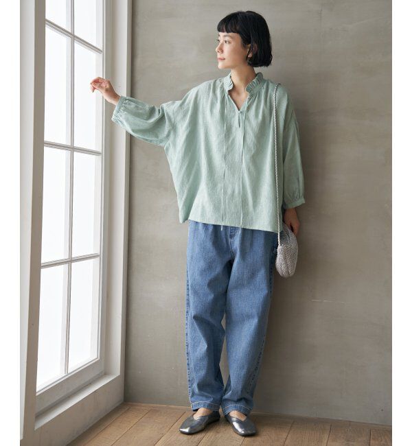 Lbc with Life「ジャカード襟フリル2WAYブラウス」|シャツ・ブラウス|