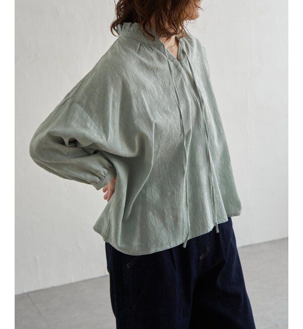 Lbc with Life「ジャカード襟フリル2WAYブラウス」|シャツ・ブラウス|