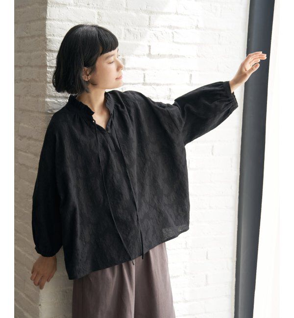 Lbc with Life「ジャカード襟フリル2WAYブラウス」|シャツ・ブラウス|