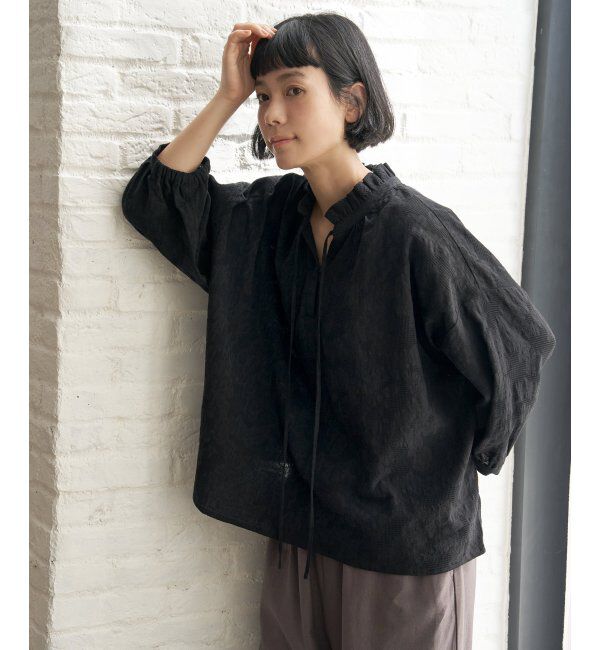 Lbc with Life「ジャカード襟フリル2WAYブラウス」|シャツ・ブラウス|