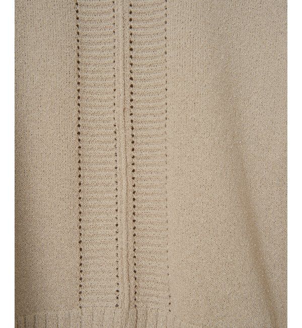 Lbc with Life「ミニブークレサイドスリットニット」|カーディガン|