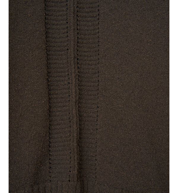 Lbc with Life「ミニブークレサイドスリットニット」|カーディガン|