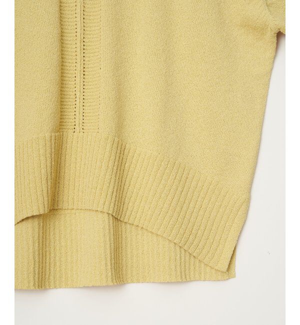 Lbc with Life「ミニブークレサイドスリットニット」|カーディガン|