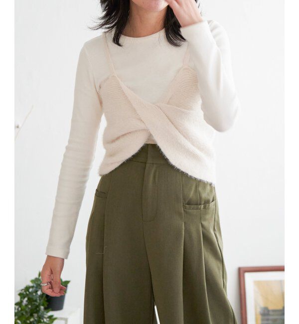VENCE share style「ツイストニットビスチェ」|タンクトップ|