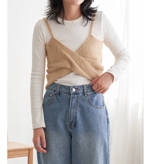 VENCE share style「ツイストニットビスチェ」|タンクトップ|