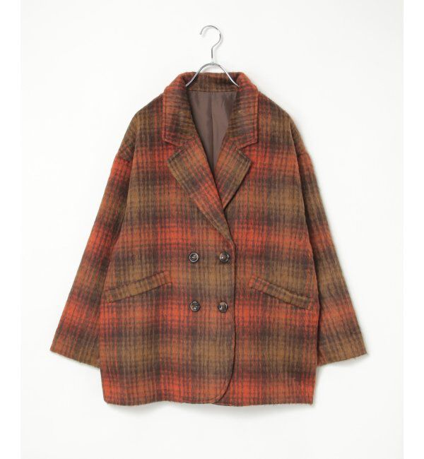 VENCE share style「チェックミドル丈ジャケット」|その他|