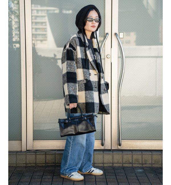 VENCE share style「チェックミドル丈ジャケット」|その他|