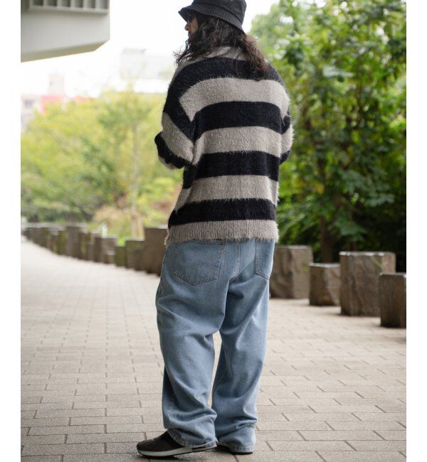 VENCE share style「ボーダーシャギークルーネックニット」|その他|