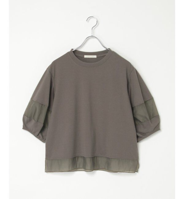 VENCE share style「袖オーガンジー切り替えプルオーバー」|その他|