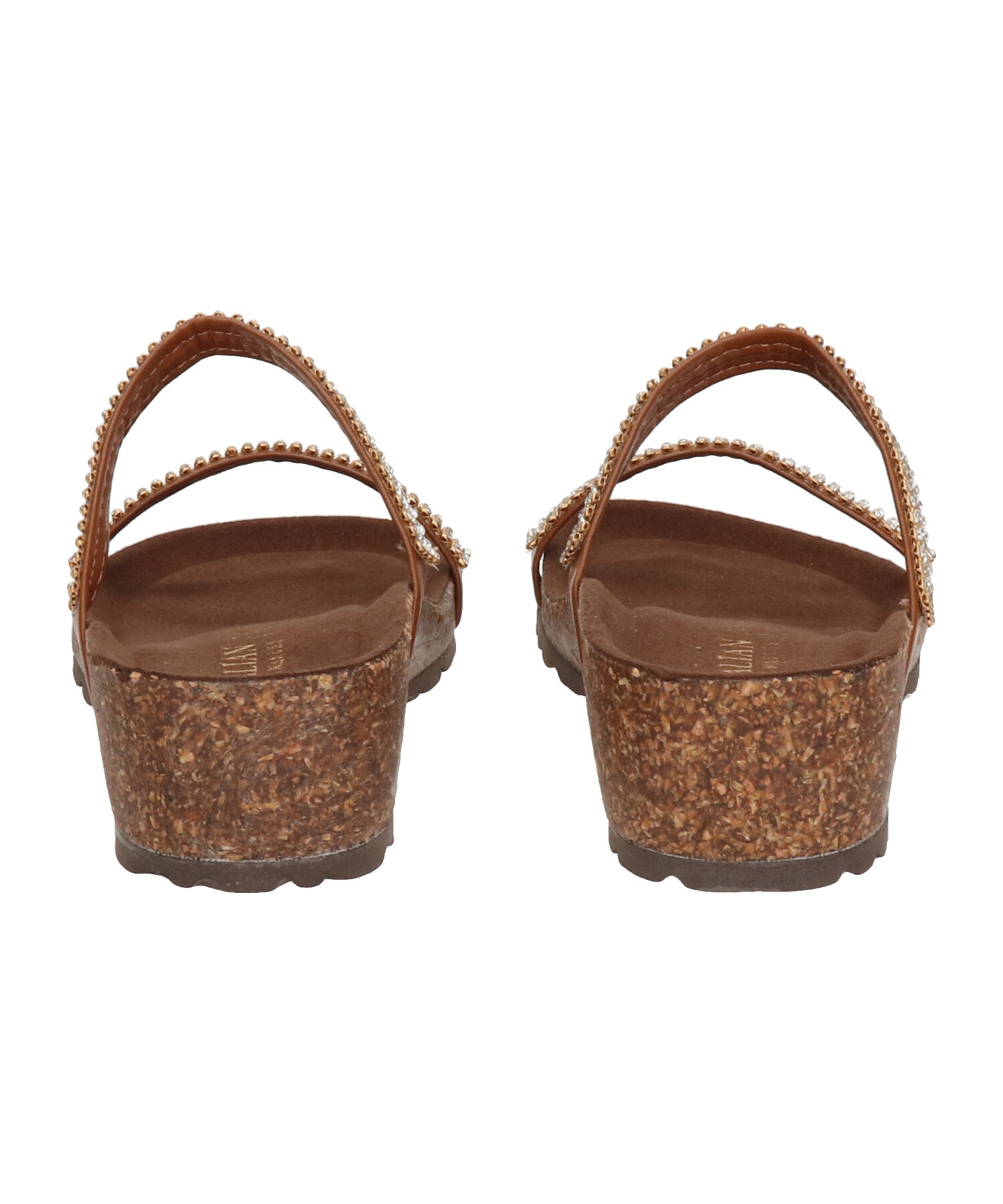 IMPORT SELECT「【ITALIAN SHOEMAKERS】ダブルラインストーンクッションインソールサンダル(952210)」|サンダル|