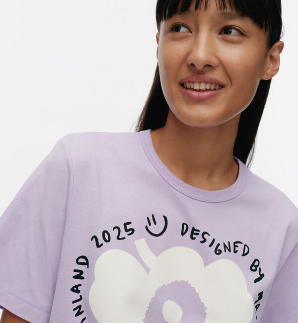 Marimekko「Erna Unikko Placement Tシャツ」|シャツ・ブラウス|