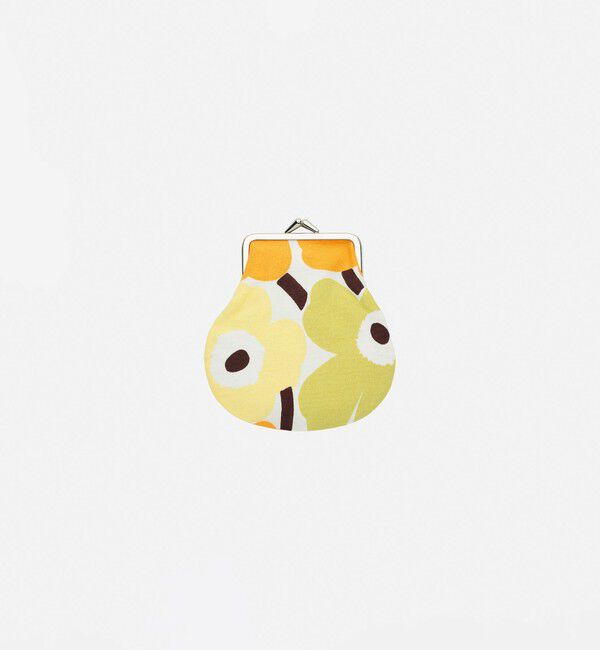 Marimekko「【アジア限定】Mini Unikko Pieni Kukkaro がま口ポーチ」|ポーチ|ﾗｲﾄｸﾞﾘｰﾝ&times;ﾗｲﾄｲｴﾛｰ