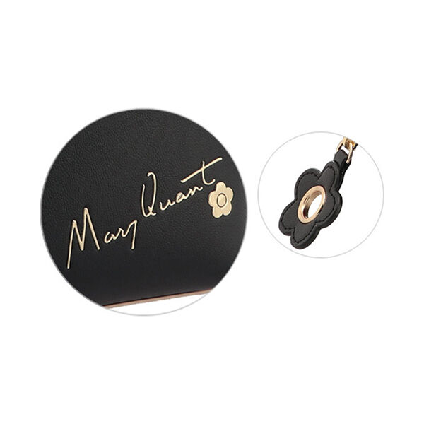  「マリークワント フリップサイドデイジー ラウンドポーチL ブラック 本体 (H13.5&times;W18.5&times;D6cm)」|コスメ雑貨|