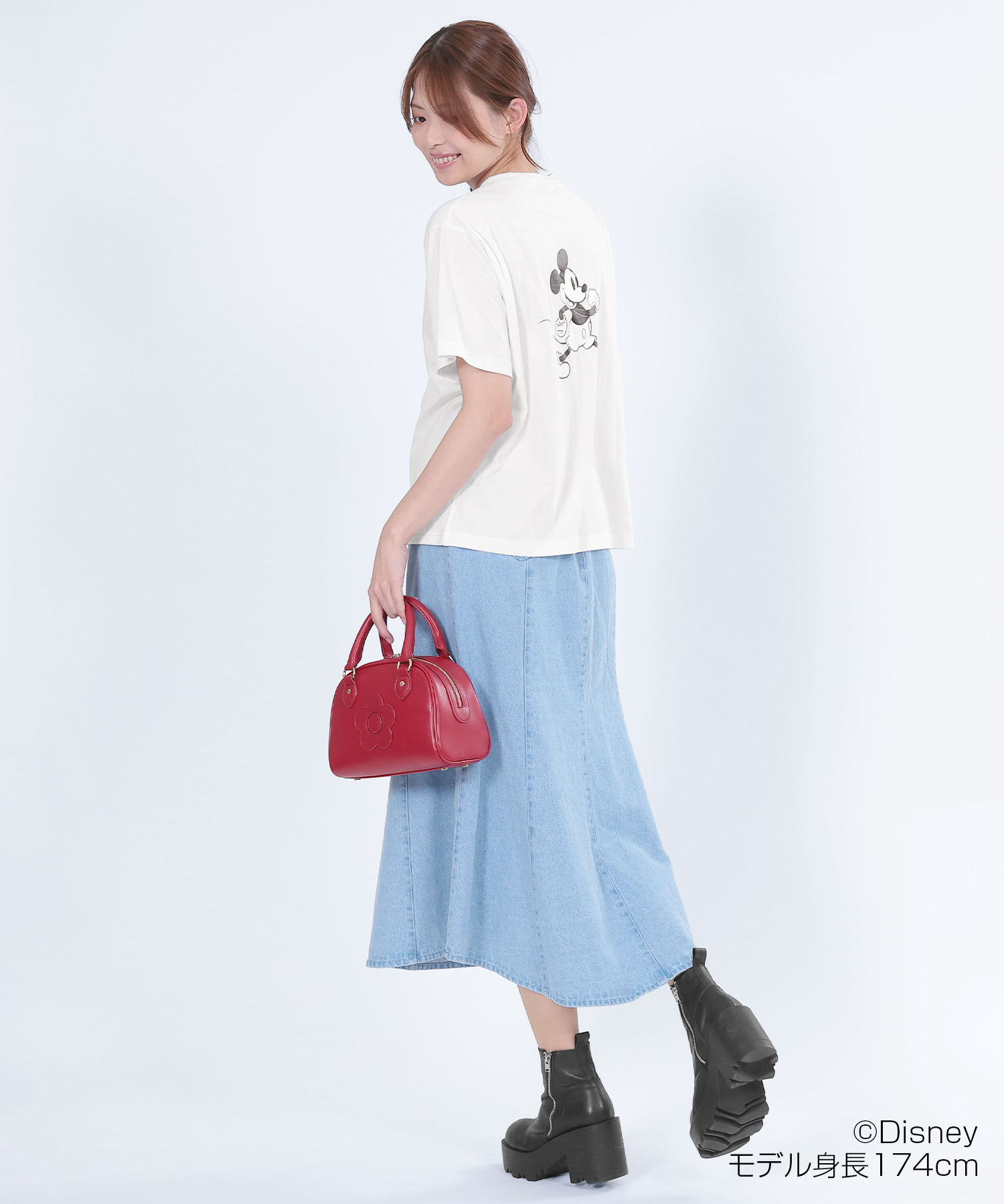 MARY QUANT「ミッキーマウスバックプリントデザイン Tシャツ」|Tシャツ・カットソー|
