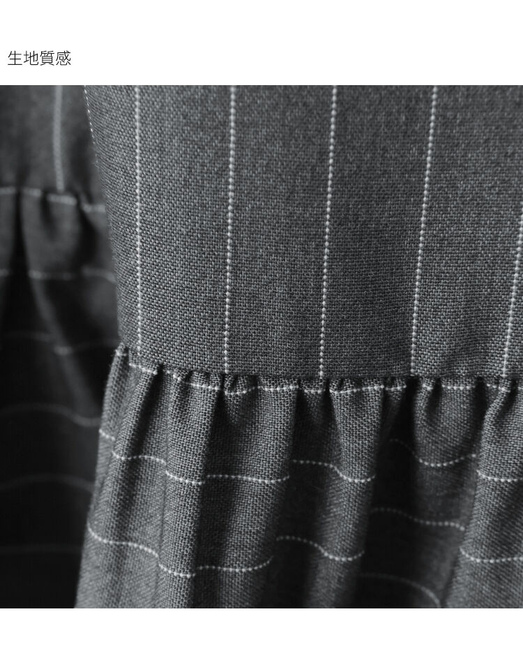 STYLE DELI「ピンストライプ柄キャミ型ジャンパースカート」|ワンピース|