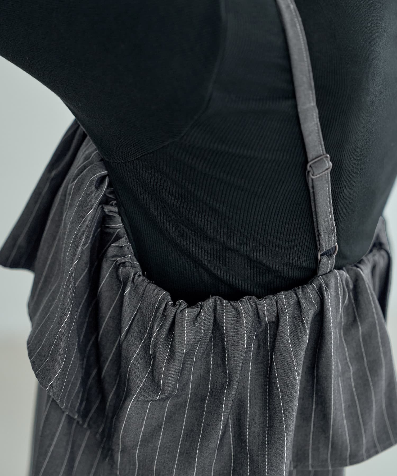 STYLE DELI「ピンストライプ柄キャミ型ジャンパースカート」|ワンピース|