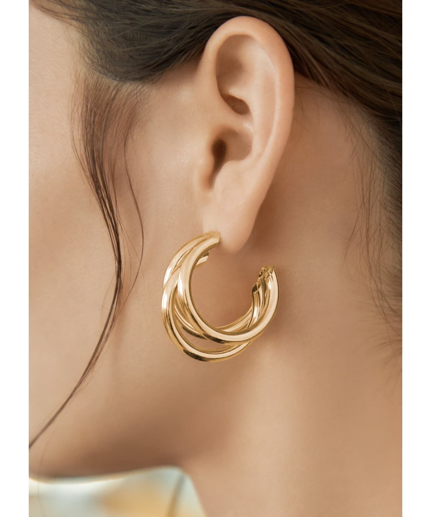 STYLE DELI「トリプルリングフープピアス」|ピアス|