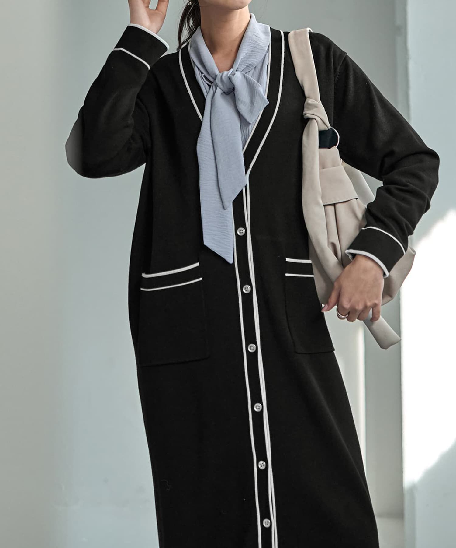 STYLE DELI「ライン配色ニットワンピース」|ワンピース|