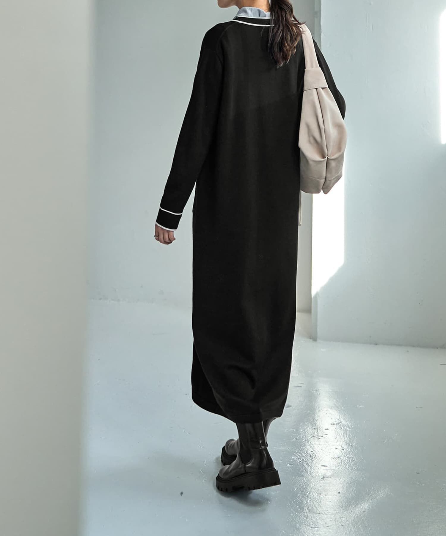 STYLE DELI「ライン配色ニットワンピース」|ワンピース|