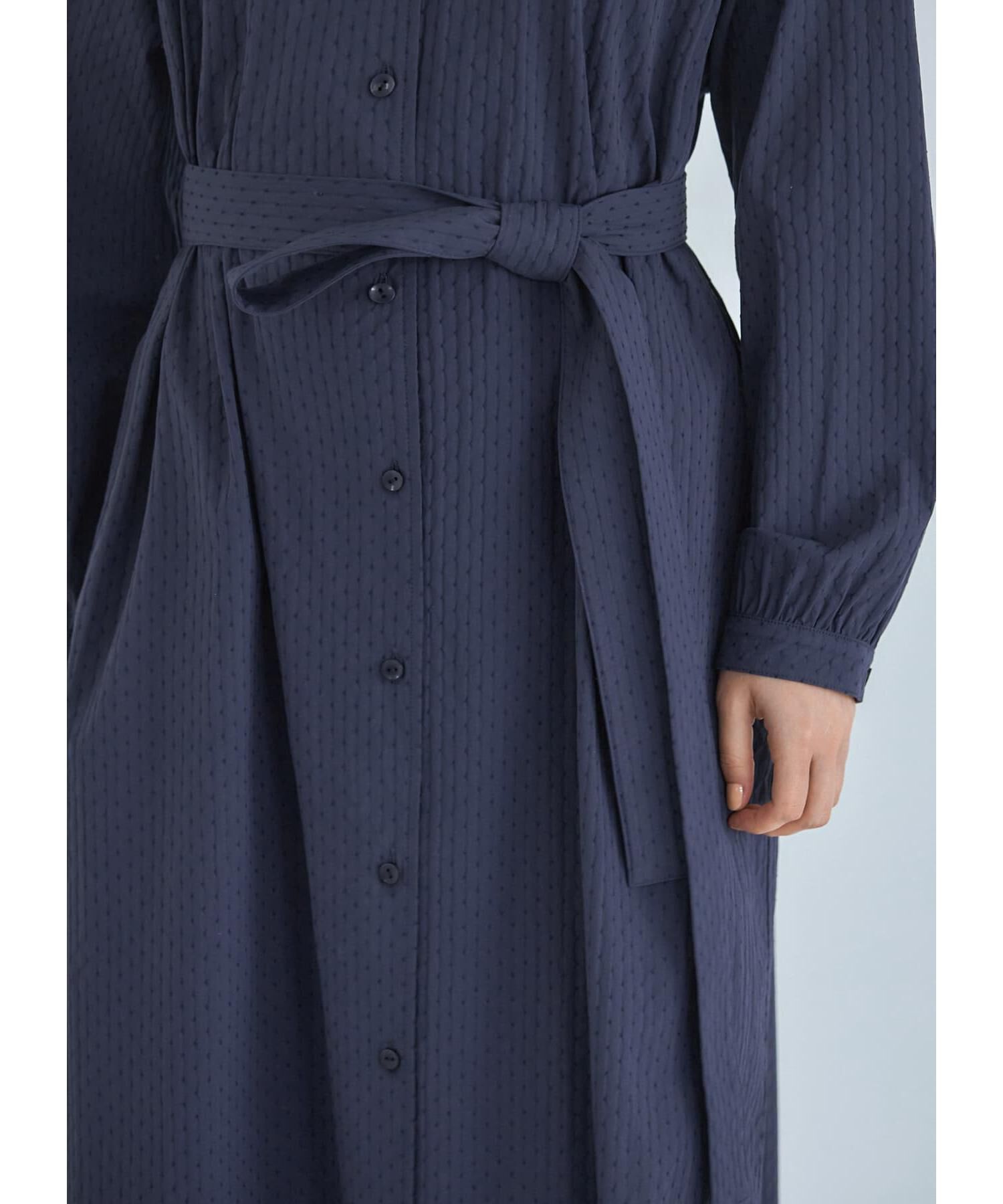 STYLE DELI「コートにもなるドビー織りドット柄ワンピース」|ワンピース|