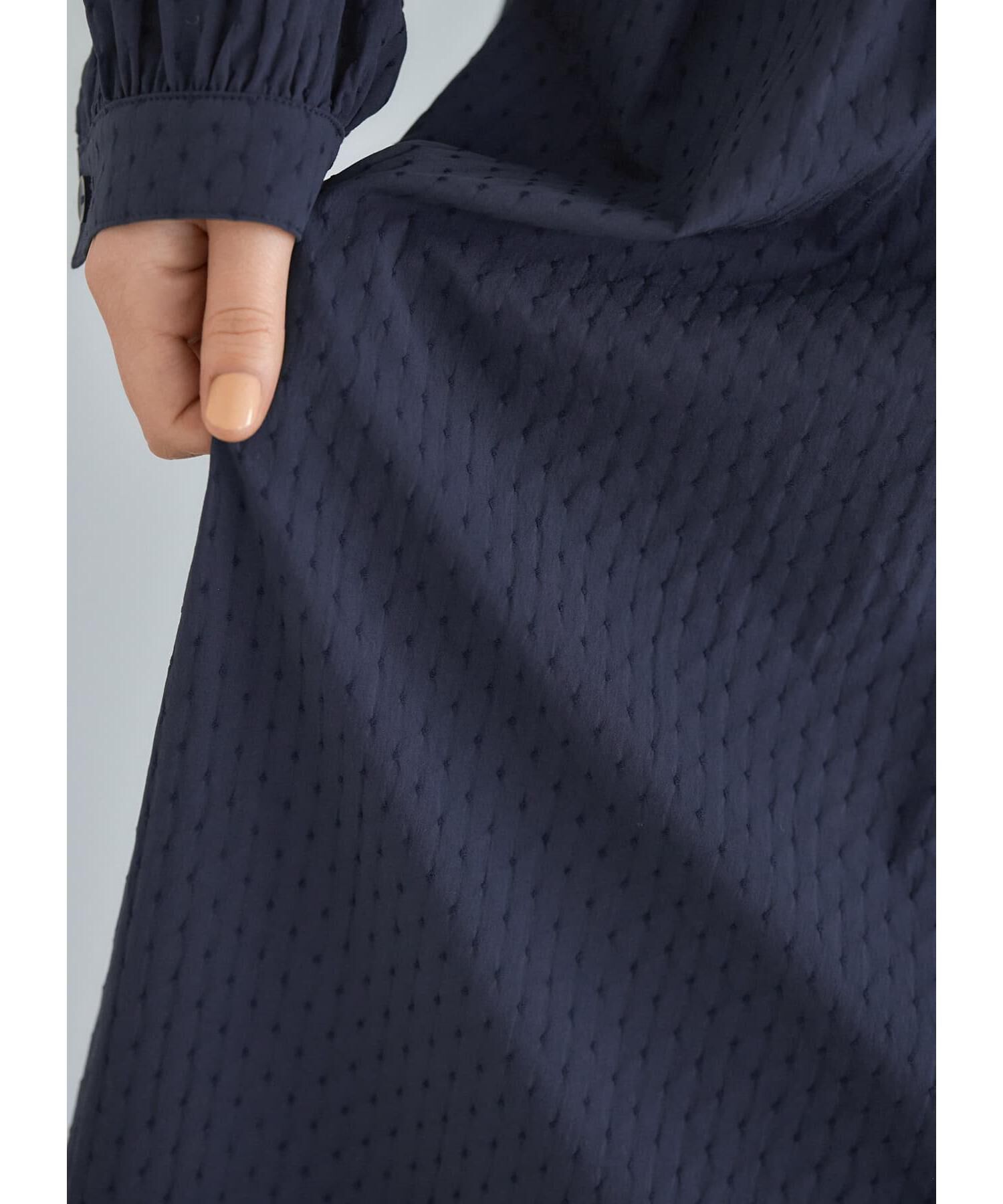 STYLE DELI「コートにもなるドビー織りドット柄ワンピース」|ワンピース|