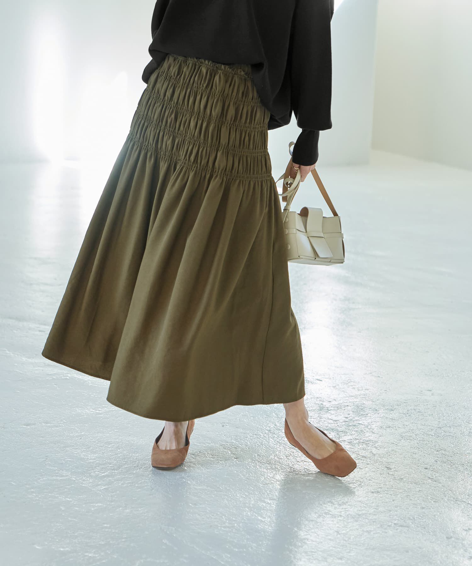 STYLE DELI「シャーリングギャザースカート」|スカート|