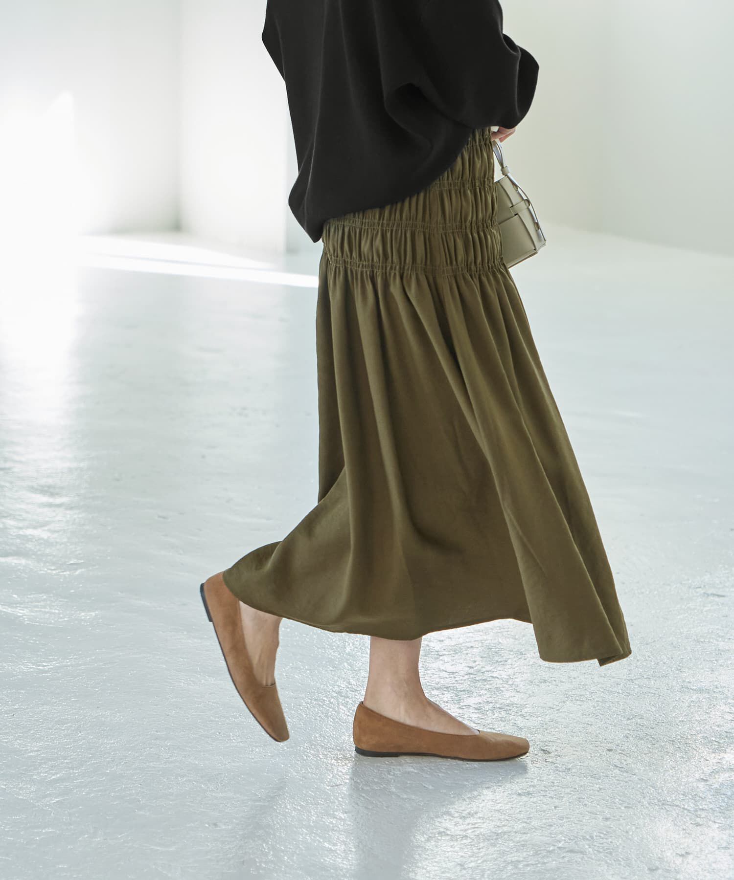 STYLE DELI「シャーリングギャザースカート」|スカート|