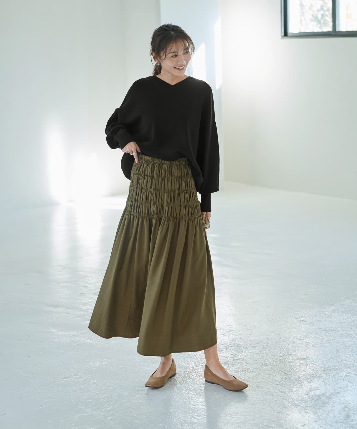 STYLE DELI「シャーリングギャザースカート」|スカート|