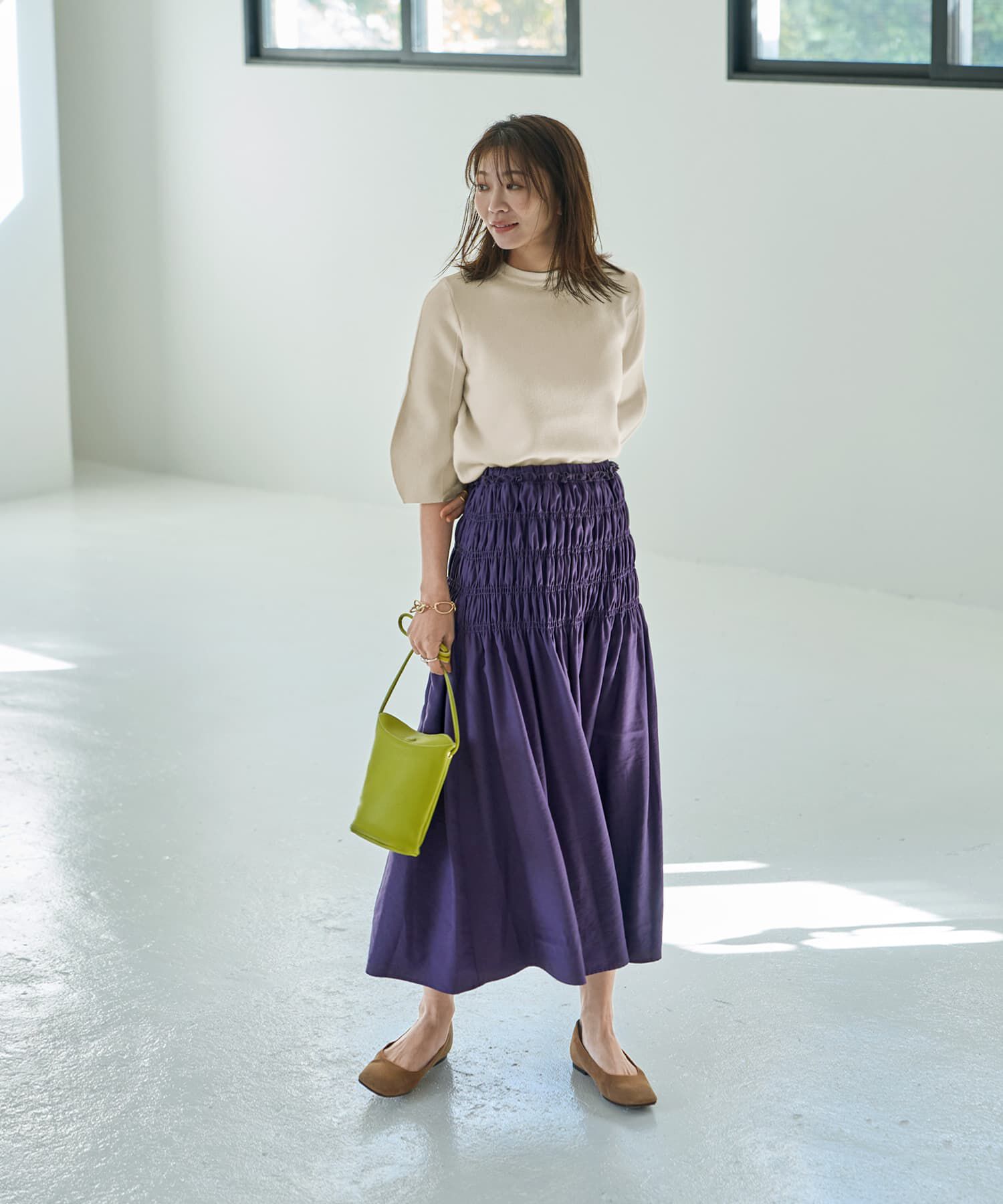 STYLE DELI「シャーリングギャザースカート」|スカート|