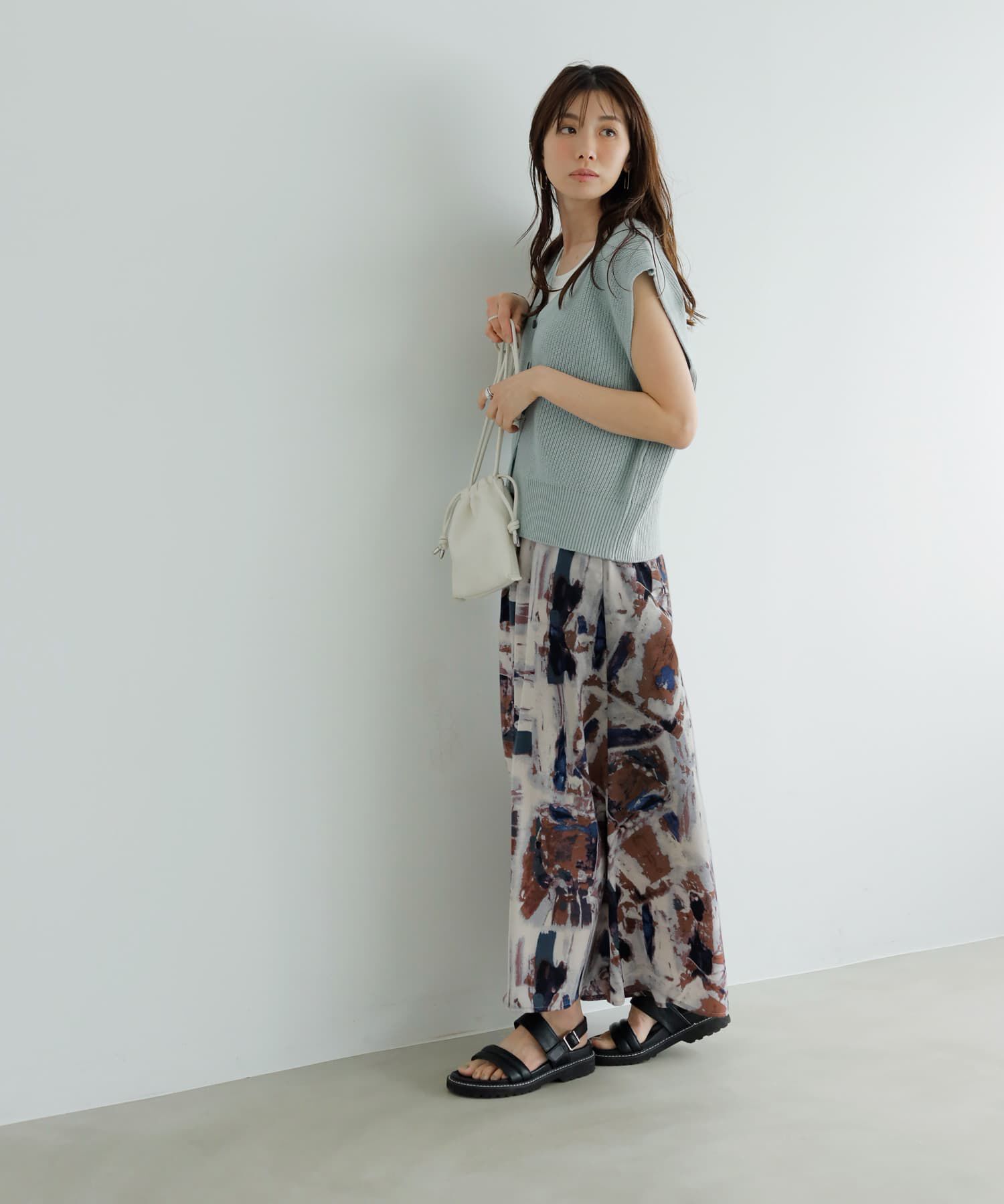 STYLE DELI「片畦編みサマーニットベスト」|ベスト・ジレ|