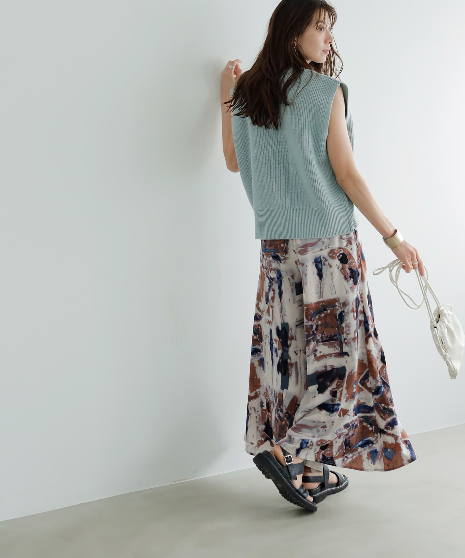 STYLE DELI「片畦編みサマーニットベスト」|ベスト・ジレ|