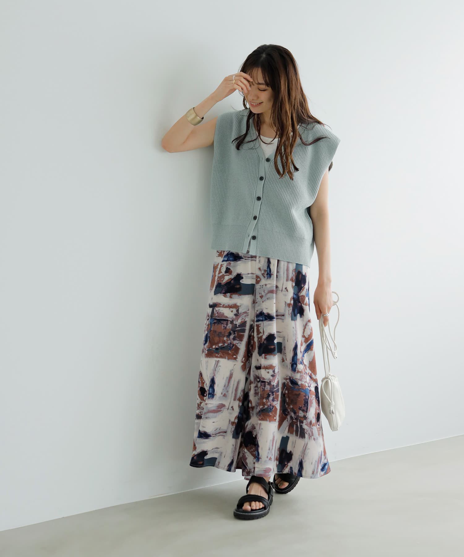 STYLE DELI「片畦編みサマーニットベスト」|ベスト・ジレ|