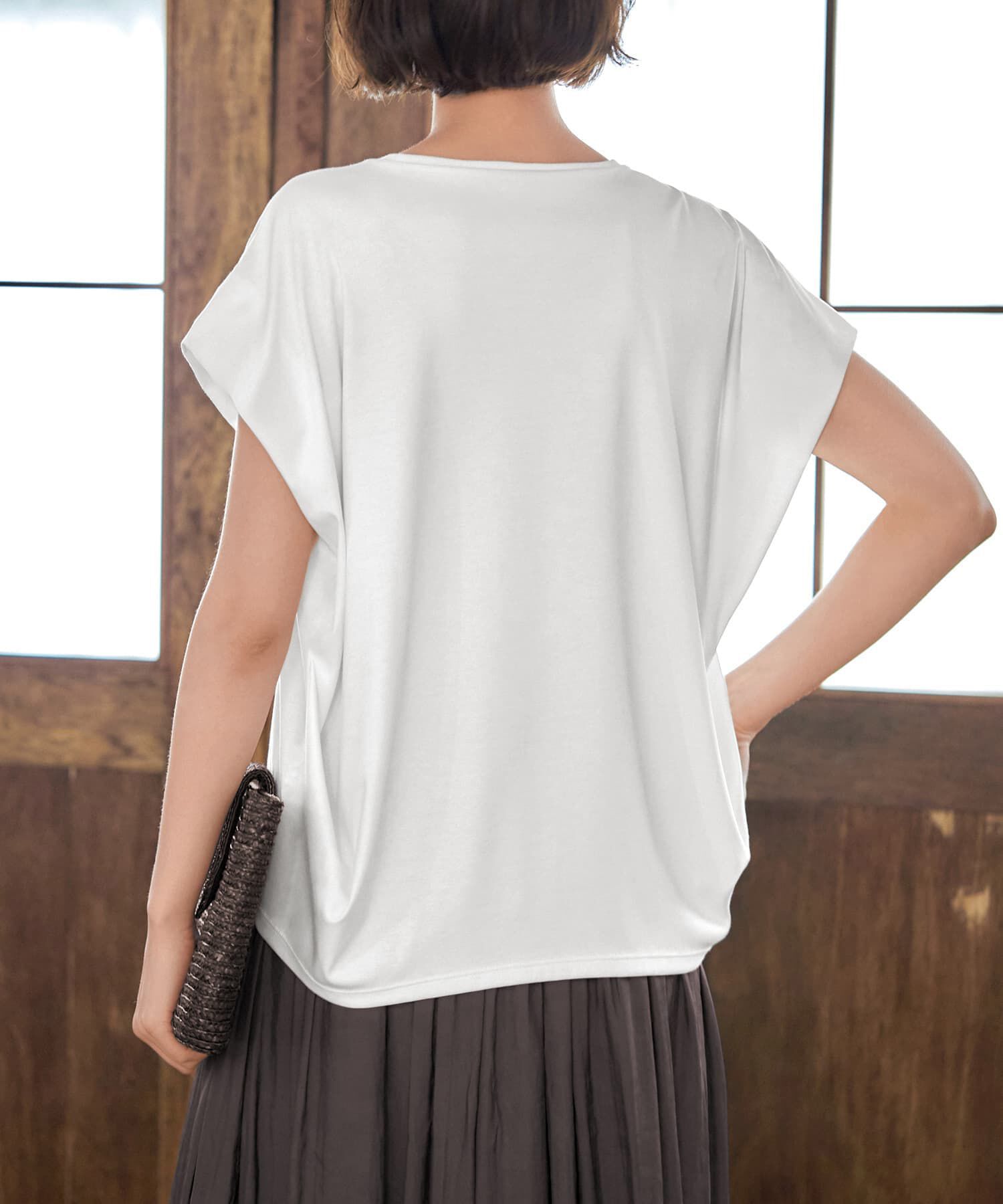 STYLE DELI「【ものづくりJAPAN】ディオラマ背面裾タックドルマンPO」|Tシャツ・カットソー|