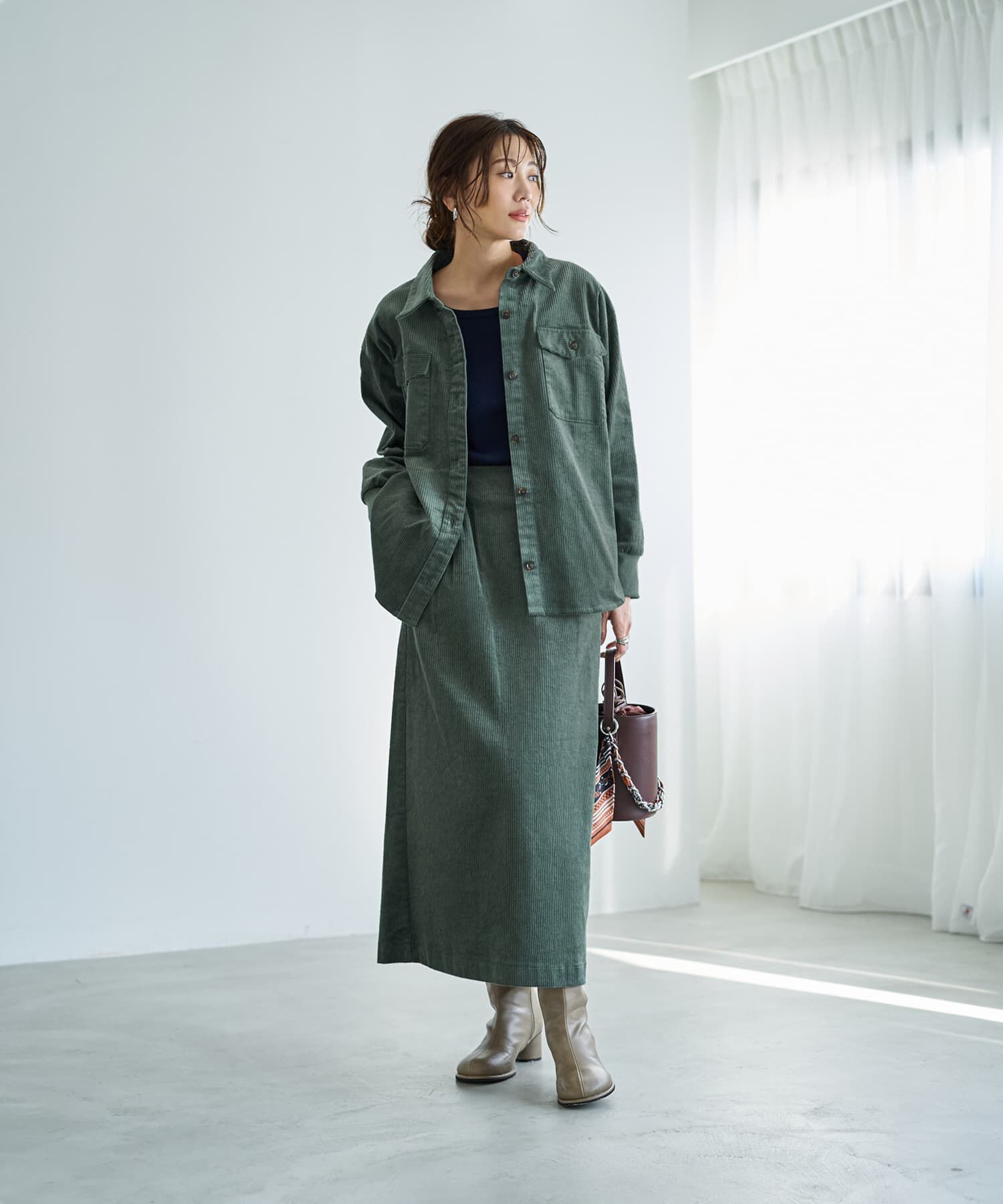 STYLE DELI「【セットアップ対応】コーデュロイシャツジャケット」|シャツ・ブラウス|