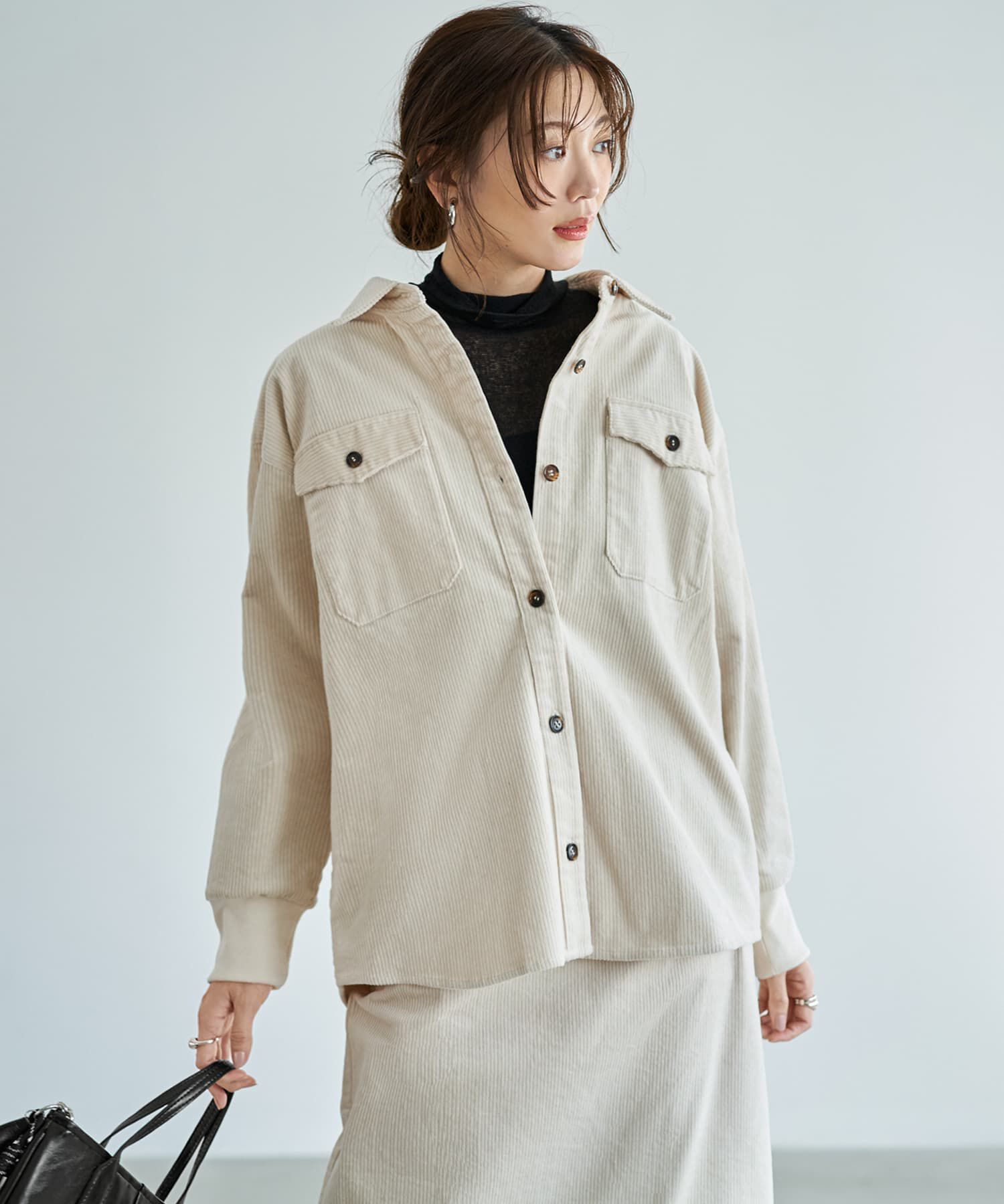 STYLE DELI「【セットアップ対応】コーデュロイシャツジャケット」|シャツ・ブラウス|