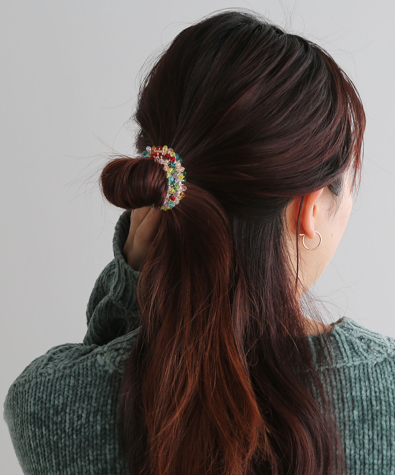  「カラフルスリムビーズシュシュ」|ヘアゴム・シュシュ|