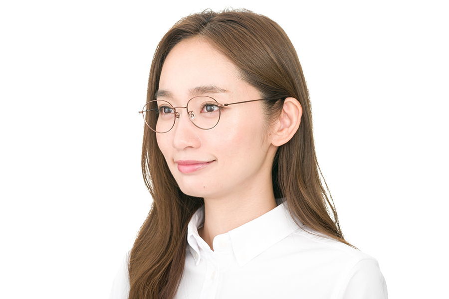  「ボストン型 メガネ｜メタルフレーム ｜ Zoff CLASSIC｜レンズ交換券付き ピンク ゴールド ブラウン」|メガネ|