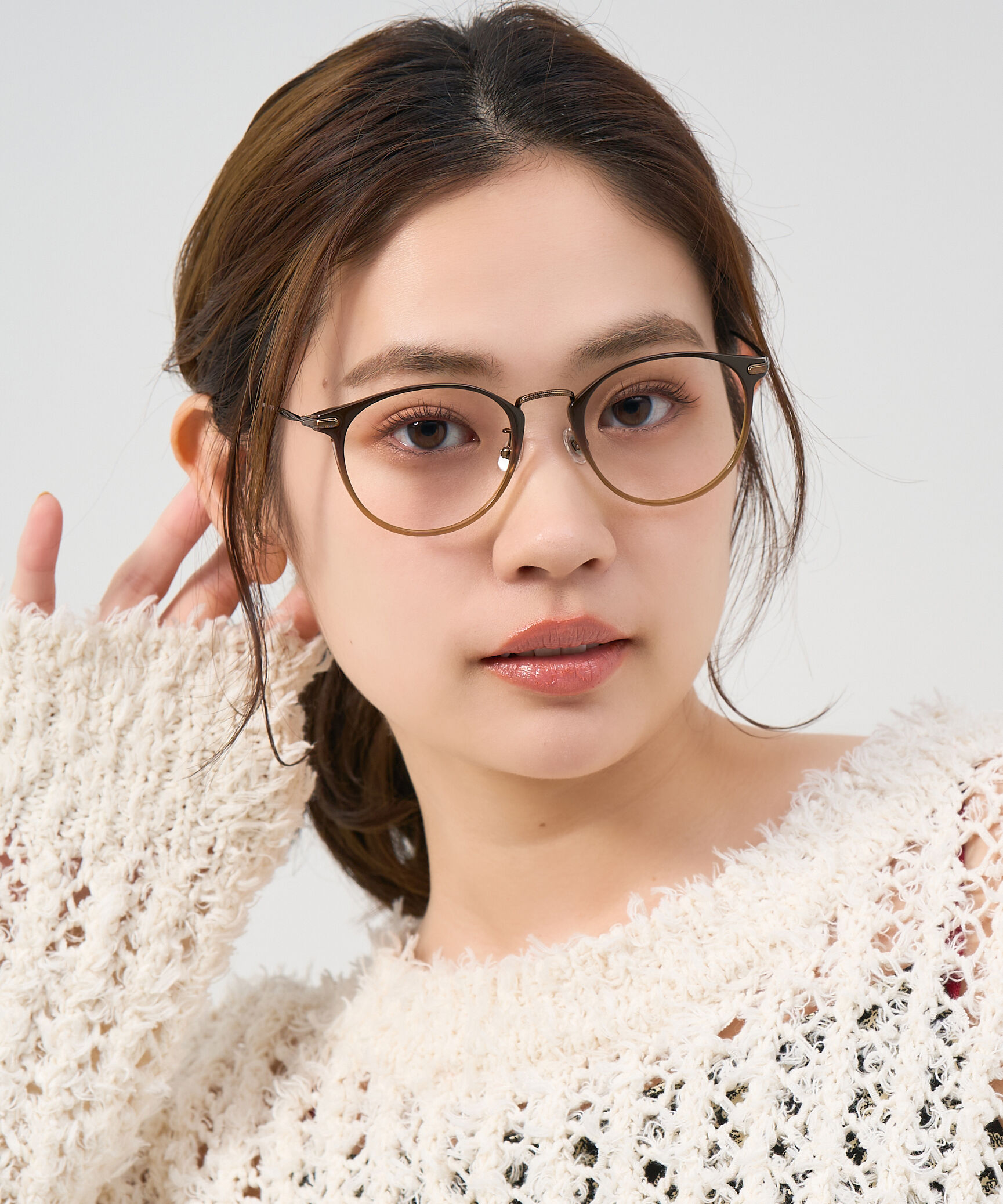  「ボストン型 軽量 メガネ｜ 軽量素材&times;チタン 大人可愛いメガネフレーム レンズ交換券付き」|メガネ|