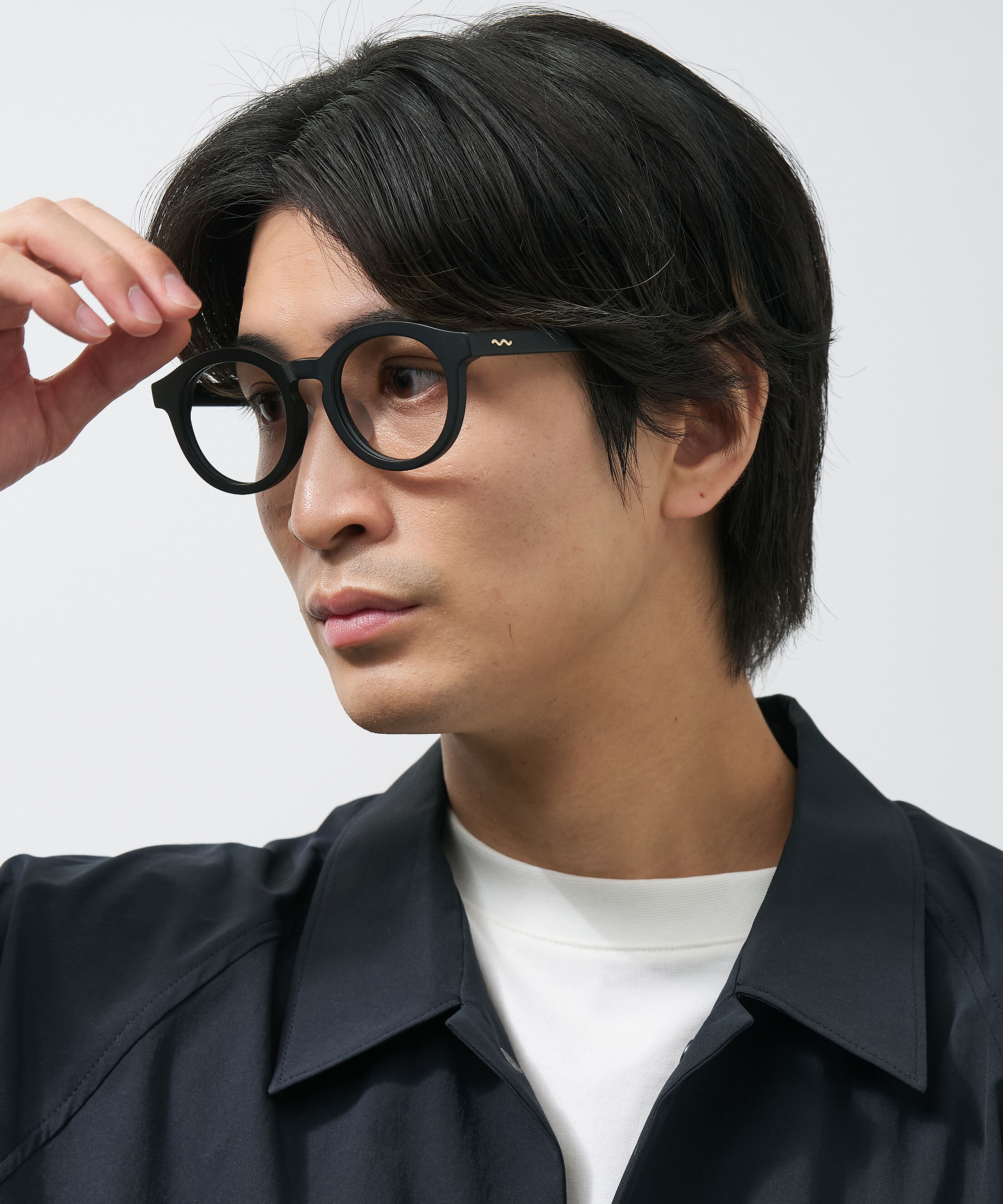  「Zoff | Kirimaru ボストン型 メガネ レンズ交換券付き 黒縁 太縁フレーム 小顔効果 きりまる」|メガネ|