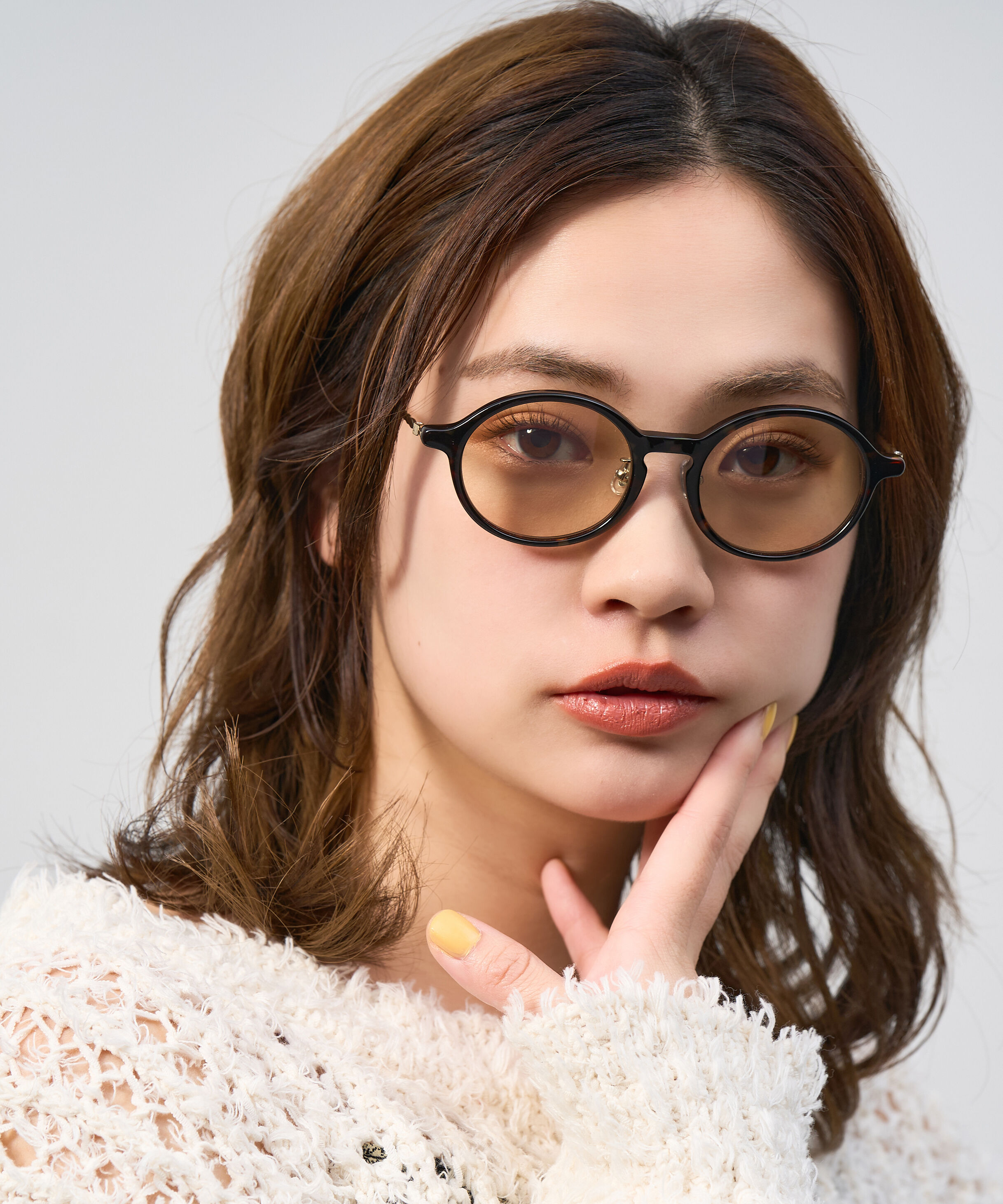  「【WEB限定】Zoff | Kirimaru ラウンド型 サングラス 丸型 波型 小顔効果 UVカット 紫外線対策 ズレ落ち防止」|サングラス|