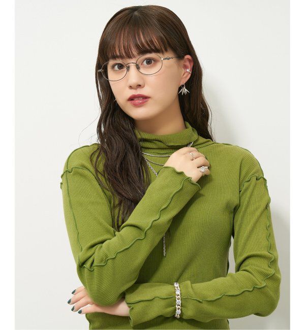  「【LOVE BY e.m.コラボ】&ldquo;staccato&rdquo;｜オーバル型メタルフレーム｜Zoff｜LOVE BY e.m. レンズ交換券付」|メガネ|