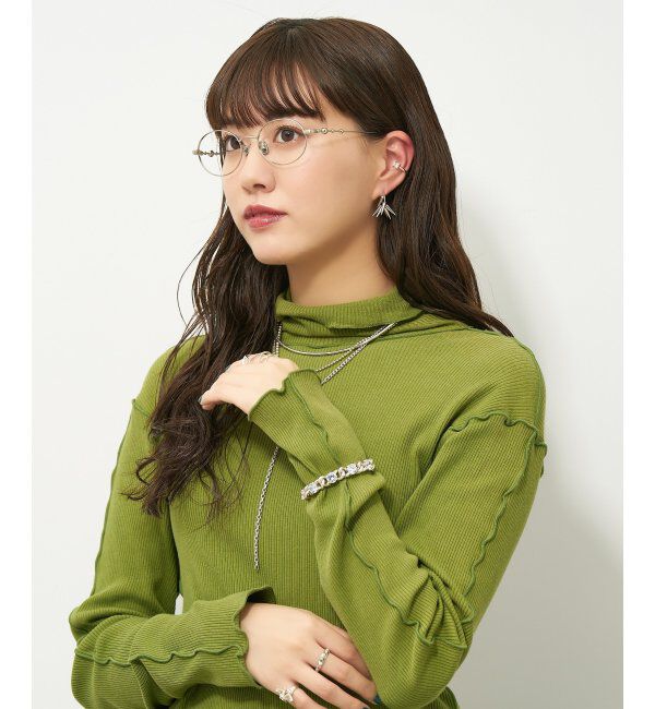  「【LOVE BY e.m.コラボ】&ldquo;staccato&rdquo;｜オーバル型メタルフレーム｜Zoff｜LOVE BY e.m. レンズ交換券付」|メガネ|