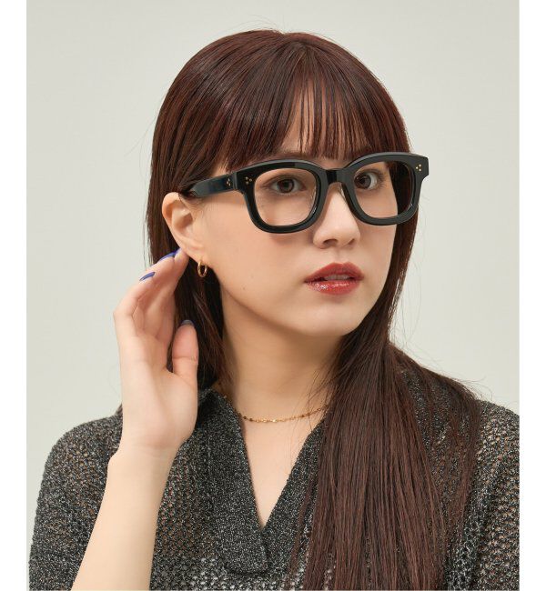  「Zoff｜ETRE TOKYO｜ウェリントン型 メガネ｜黒縁 太縁フレーム｜伊達メガネ 度付き レンズ交換券付」|メガネ|ブラック