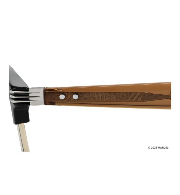  「MARVEL COLLECTION【ウルヴァリン モデル】 スクエア型 メガネ | 伊達メガネ 度付き   レンズ交換券付」|メガネ|