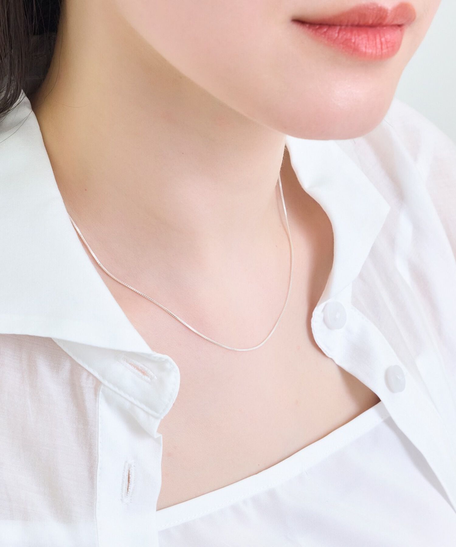 Phoebe「【SV925】シルキーシャインベネチアンチェーンネックレス/40cm」|ネックレス|