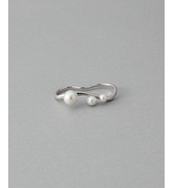 ete「[フォーム] パール ダブルリング」|リング|シルバー