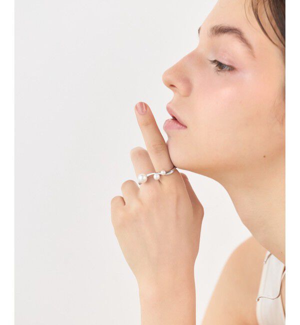 ete「[フォーム] パール ダブルリング」|リング|