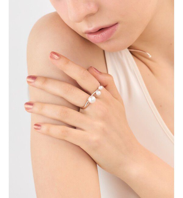 ete「[フォーム] パール ダブルリング」|リング|